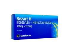 Bezart H Irbesartan Hidroclorotiazida 150mg 12 5mg Eurofarma Caja X