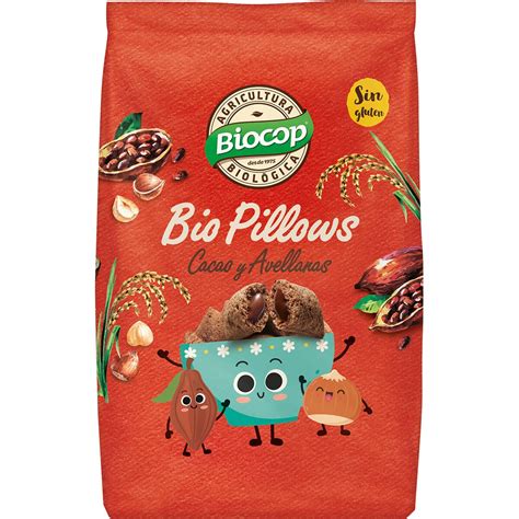 Comprar Bio Pillows cereales rellenos de cacao y avellanas ecológicos