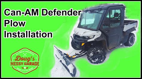 Pro Mount Snow Plow Installation On A Can Am Defender Youtube