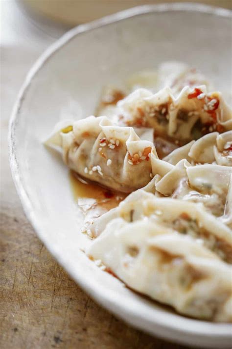 Vegan Potstickers with Sesame Chilli Dipping Sauce | FoodByMaria