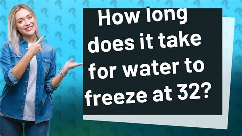 How Long Does It Take For Water To Freeze At Youtube