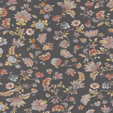 Walls Republic Vintage Paisley Blossoms Wallpaper Charcoal Paper