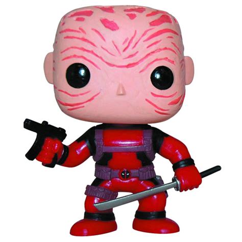 Deadpool Maskless Red Suit Marvel Pop Vinyl Bobble Head Previews