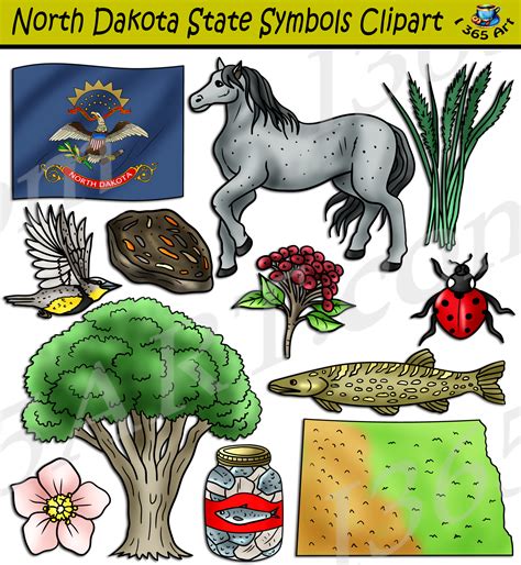 North Dakota State Symbols Clipart Download - Clipart 4 School