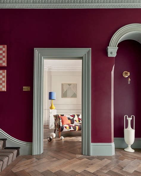 Zoffany-Crimson-red-wall-paint - Interiors By Color