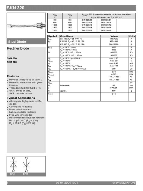 Data Sheets KN 320 | PDF | Rectifier | Electromagnetism