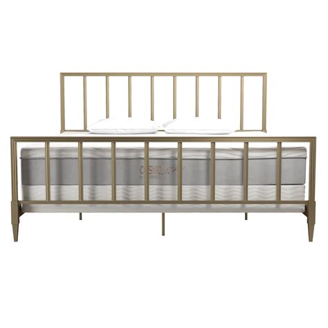 Cosmoliving By Cosmopolitan Blair Brass Metal Bed King