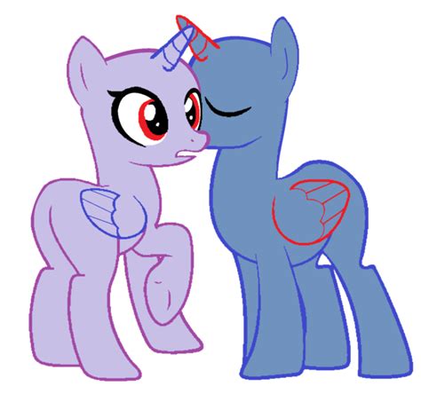 Mlp Base Sneaking A Kiss By Nightstar On