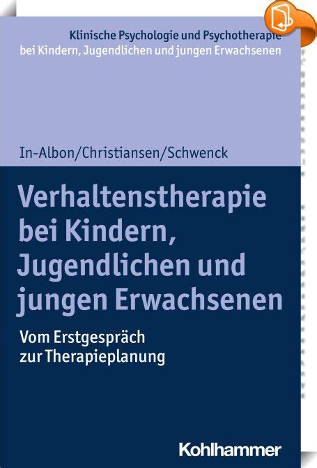 Verhaltenstherapie Bei Kindern Jugendlichen Und Jungen Erwachsenen