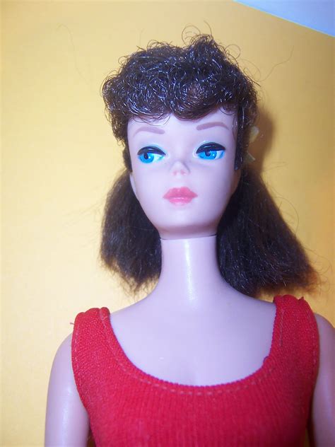 Ponytail Barbie Doll Brunette Orig Swimsuit