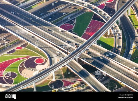 Dubai roads from above Stock Photo - Alamy