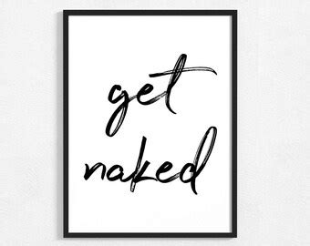 Get Naked Poster Etsy