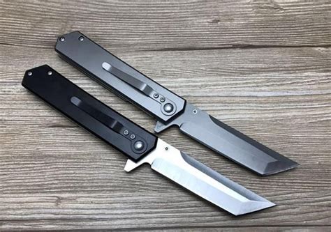 New Bosidun 8039 Tanto Tactical Folding Knife Aluminum Handle Outdoor ...