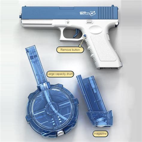 ᐉ Водяной пистолет Glock электрический USB + большой магазин Blue ...