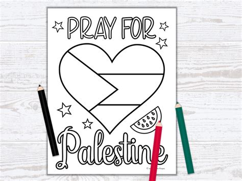 Pray For Palestine Coloring Pages In English And Arabic Educational