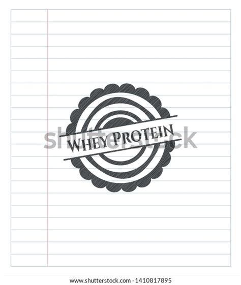 Whey Protein Draw Pencil Effect Vector Stock Vector Royalty Free