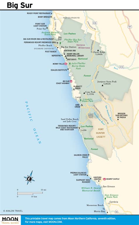 map of big sur california