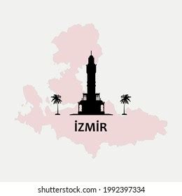 Izmir Map Symbols Turkey Typography Text Stock Vector Royalty Free