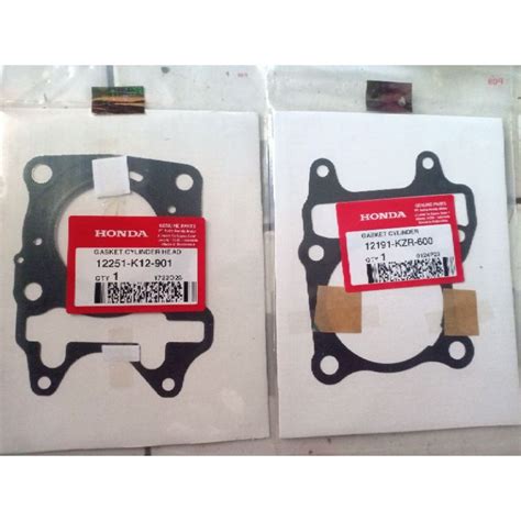 jual original sepasang paking perpak gasket cylinder head vario