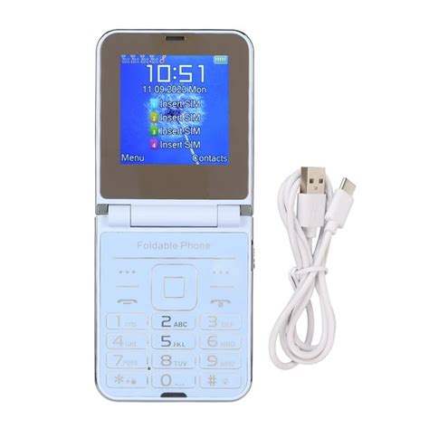 Flip 2G Phone 2.6in Senior Cellphone 2 Screen 1.3MP 4 SIM Cards Standby ...