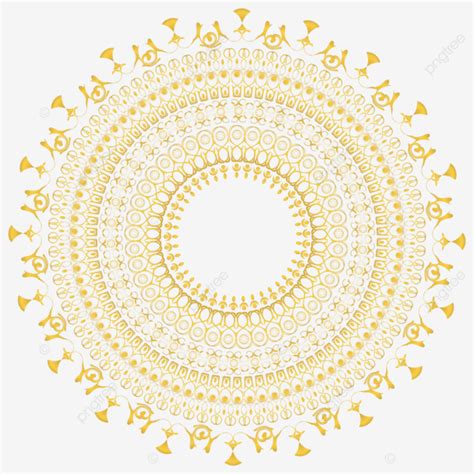 Increíble Diseño De Círculo De Mandala Dorado Vector PNG dibujos