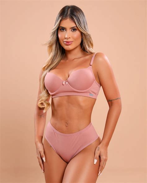 Conjunto de Lingerie Fio Duplo Calcinha e Sutiã Reforçado Apaixonante BEONFASHION