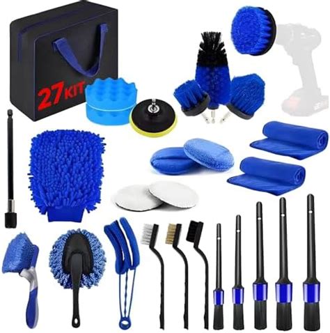 Garselay Kit Juego De Cepillos Para Limpieza De Coches Kit De