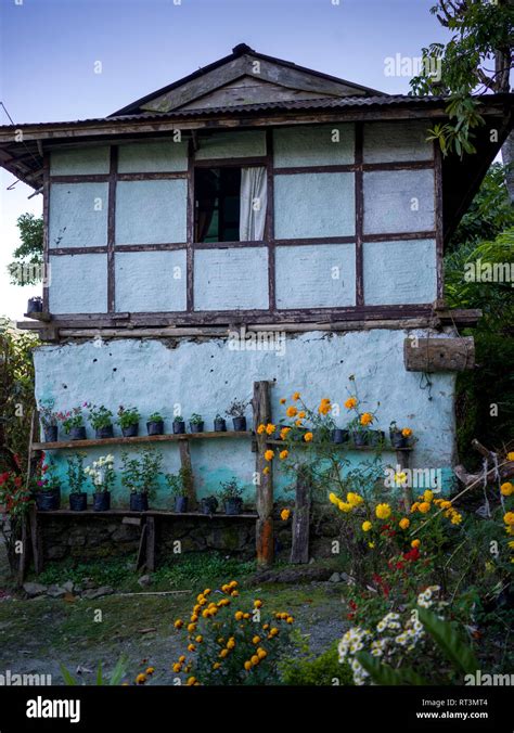 View of a house, Sikkim, India Stock Photo - Alamy