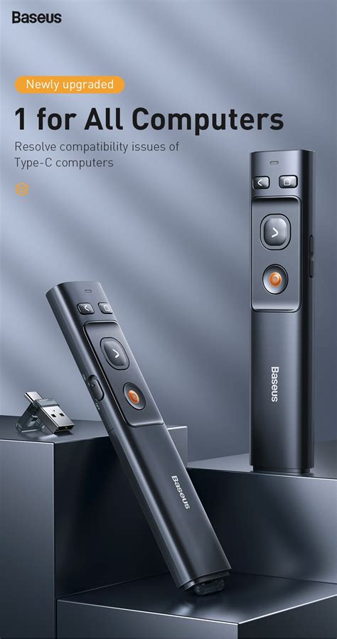 Baseus Online Baseus Laser Wireless Presenter Orange Dot Remote