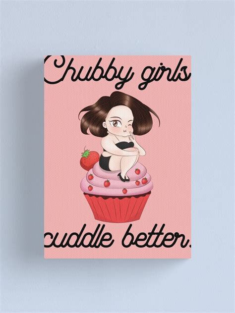 Chubby Girls Cuddle Better Fat Cute Thick Women Bikini Sexy Polka Dot Canvas Print By