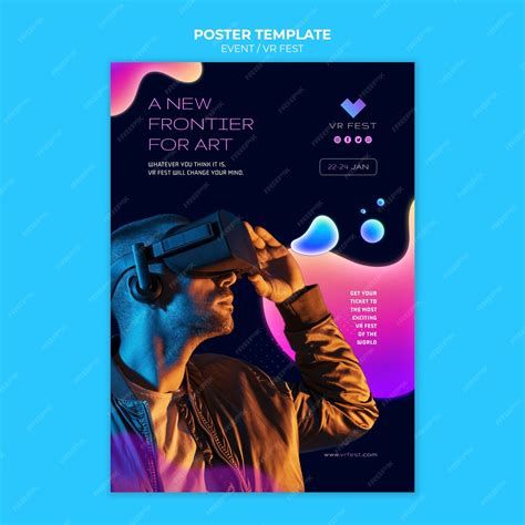 Free Psd Vr Event Poster Design Template