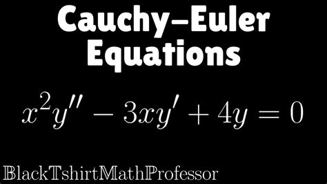 Cauchy Euler Equations Problem 2 Differential Equations Youtube