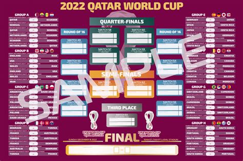 World Cup Schedule Poster