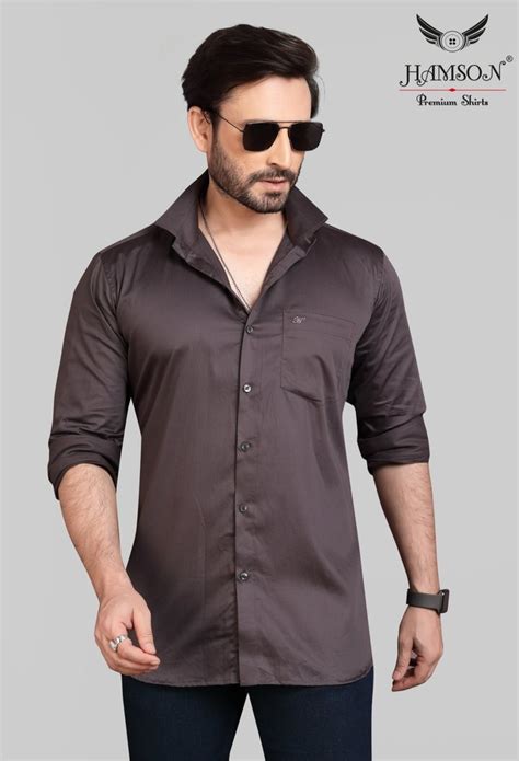 Plain Mens 100 Satin Cotton Shirts Casual Full Sleeves At Rs 580