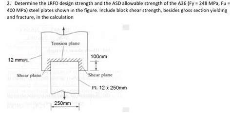 Solved Determine The LRFD Design Strength And The ASD Chegg