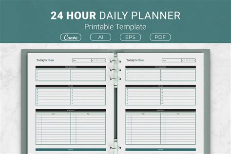 Daily Schedule Hourly Template