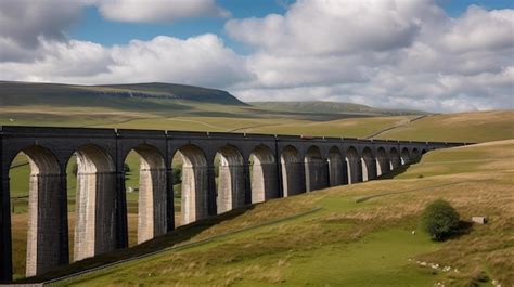 Premium AI Image | The train bridge over the river derwent