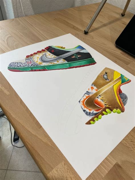 how to draw nike dunks