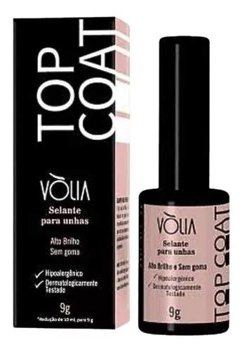 Top Coat Selante Tradicional Vólia 9ml Lixa De Brinde Frete grátis