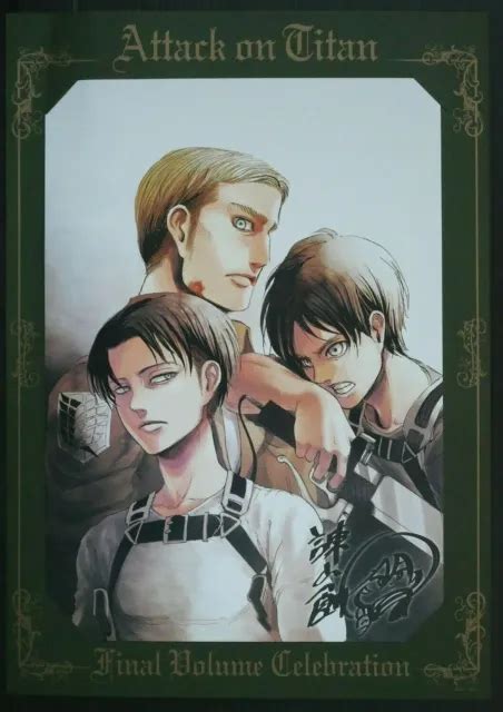 Hajime Isayama Lattaque Des Titans Portrait Sur Commande à Durée Limitée Eur 10994