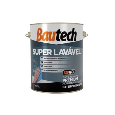 Tinta Acr Lica Premium Super Lav Vel Bautech Gelo L Compretop