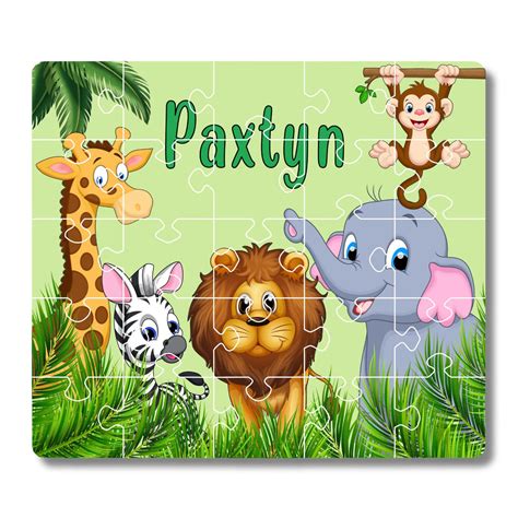 Personalized Name Puzzle Jungle Puzzle Kids Fundamentals