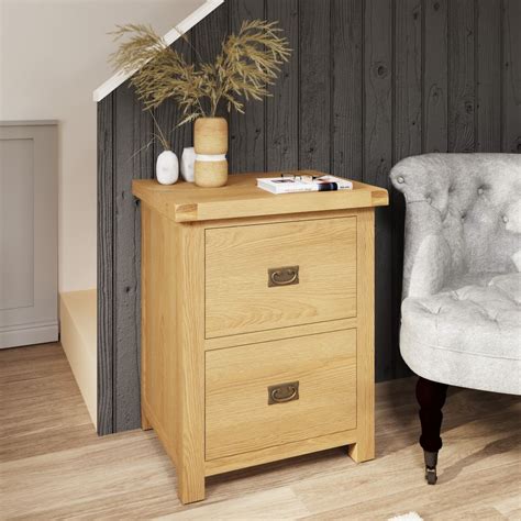 Arden Solid Oak Lockable Storage Filing Cabinet On Sale