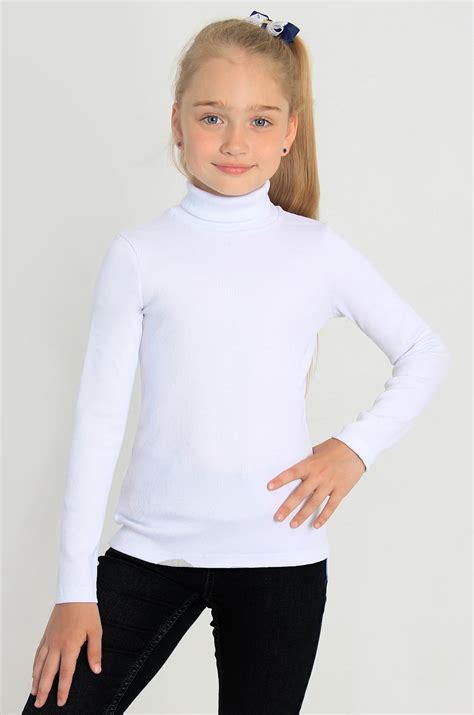 Водолазка для девочки Ивашка 6627412 белый купить оптом в HappyWear.ru