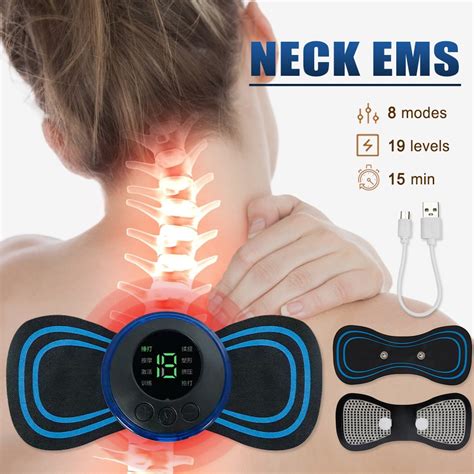 Mini masseur électrique EMS pour le cou les cervicales le dos les