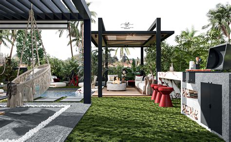 Modern Villa Landscape on Behance