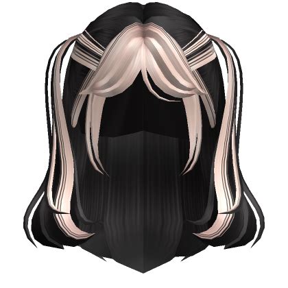 Two Tone Short Anime Pigtails Hair Black Blonde Roblox