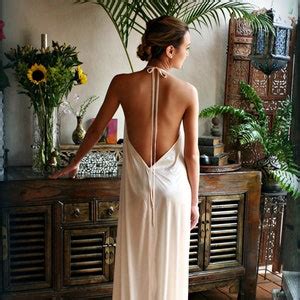 Bridal Satin Backless Nightgown Wedding Lingerie Bridal Lingerie Wedding Nightgown Honeymoon