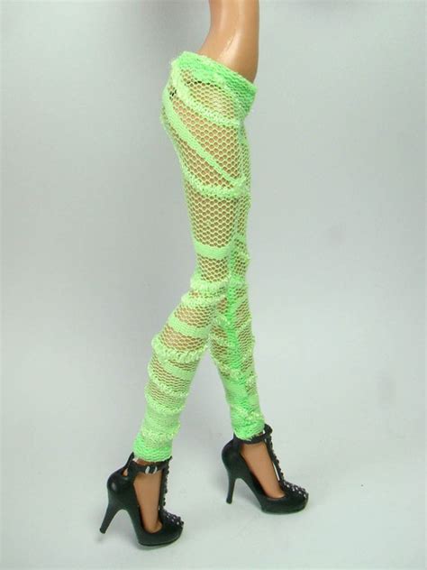 Lime Green Lace Leggings By Girlplanet On Etsy