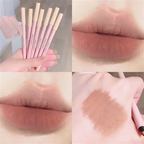 Soft Nude Lip Liner Outline Pen Lady Charming Cosmetics Waterproof Non Stick Cup Lip Tint Smooth